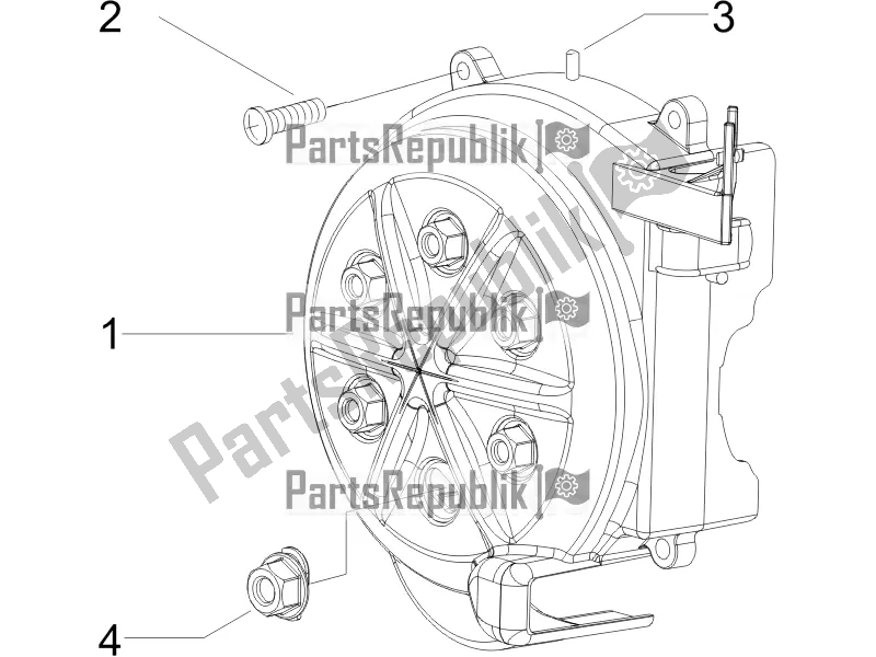 Alle onderdelen voor de Vliegwiel Magneto Deksel - Oliefilter van de Gilera Runner 50 SP 2016