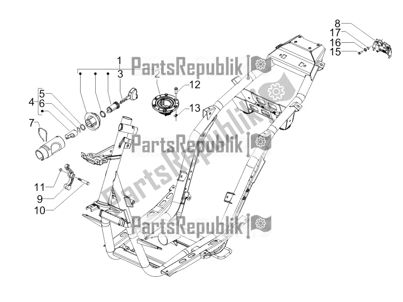 Tutte le parti per il Serrature del Gilera Runner 50 SP 2016