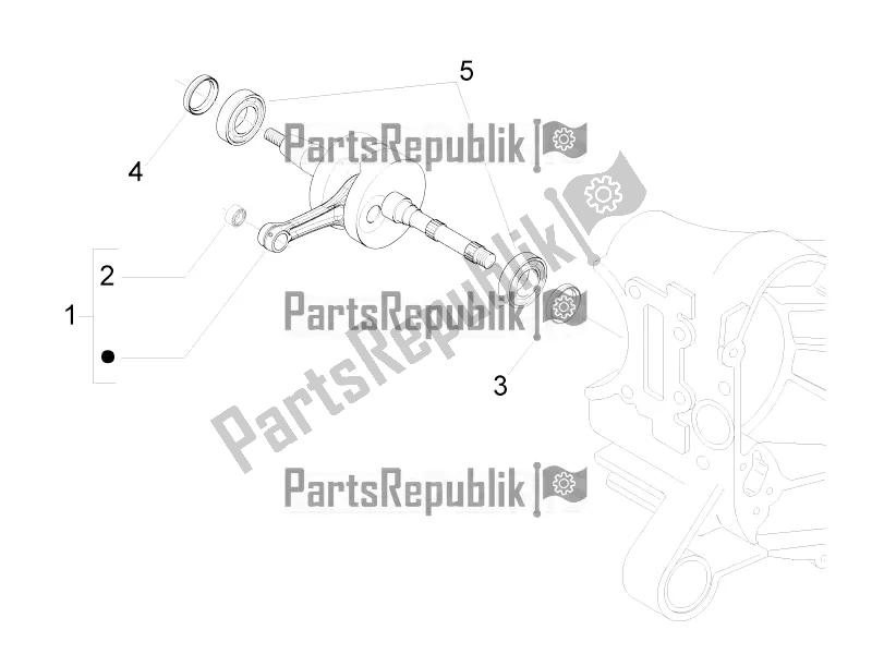 All parts for the Crankshaft of the Gilera Runner 50 SP 2017