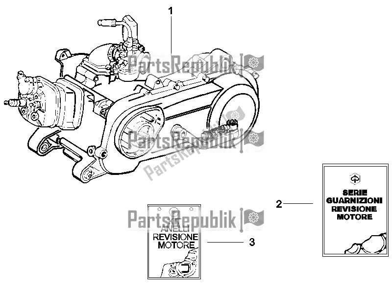 Toutes les pièces pour le Moteur, Assemblage du Gilera Runner 50 SP 2017