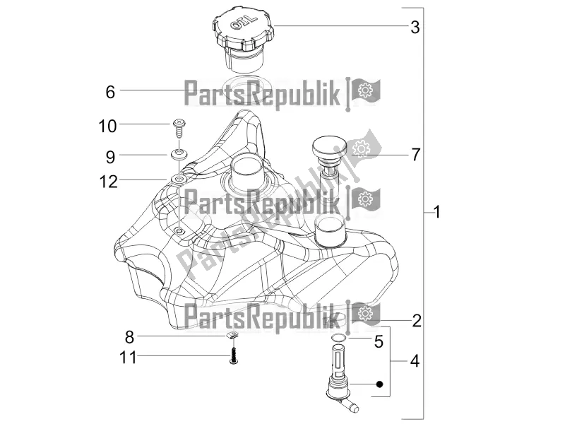 Tutte le parti per il Serbatoio Dell'olio del Gilera Runner 50 SP 2017