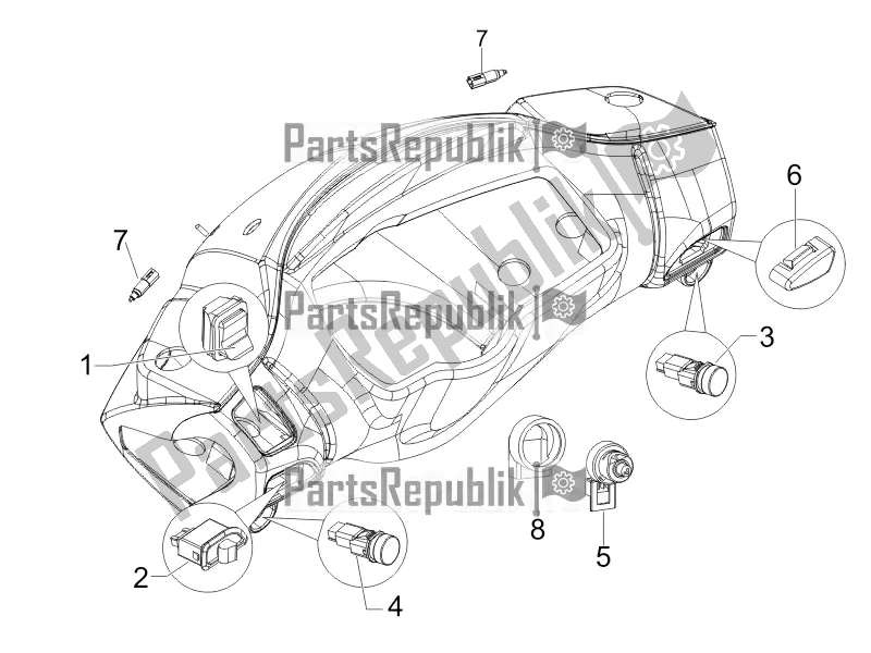 Todas las partes para Selectores - Interruptores - Botones de Gilera Runner 50 SP 2017