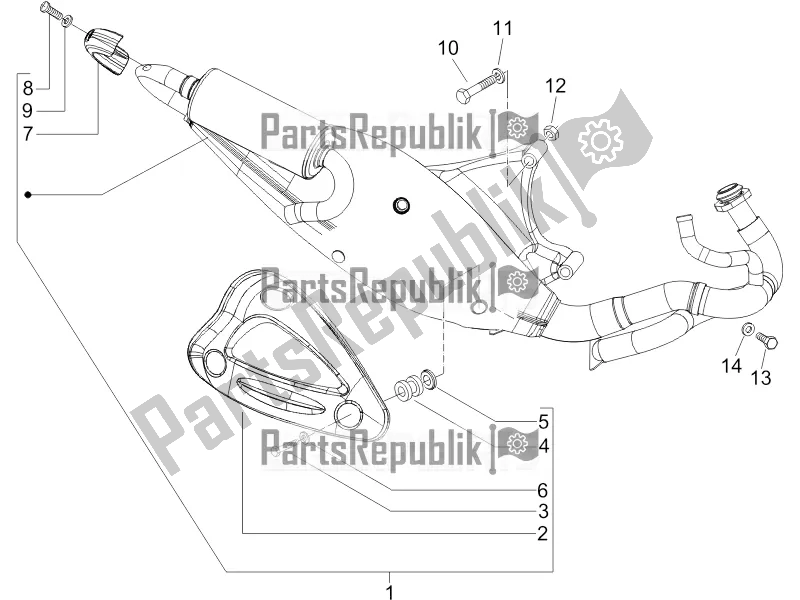 Toutes les pièces pour le Silencieux du Gilera Runner 50 SP 2017