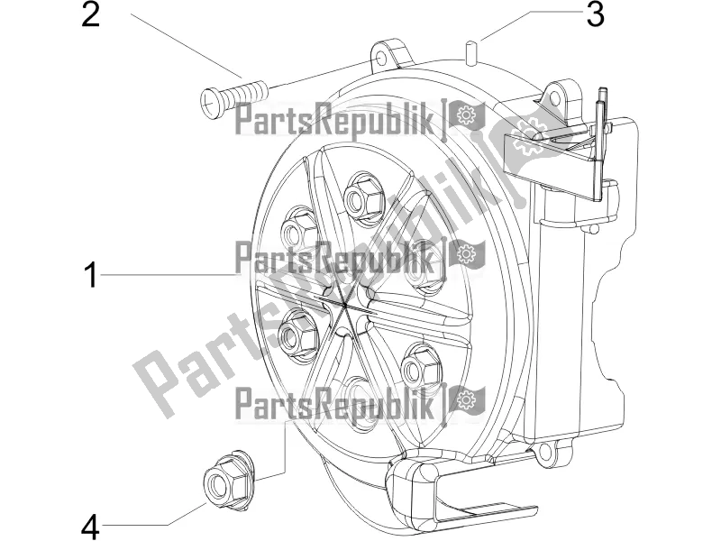 Toutes les pièces pour le Couvercle Magnéto Volant - Filtre à Huile du Gilera Runner 50 SP 2018