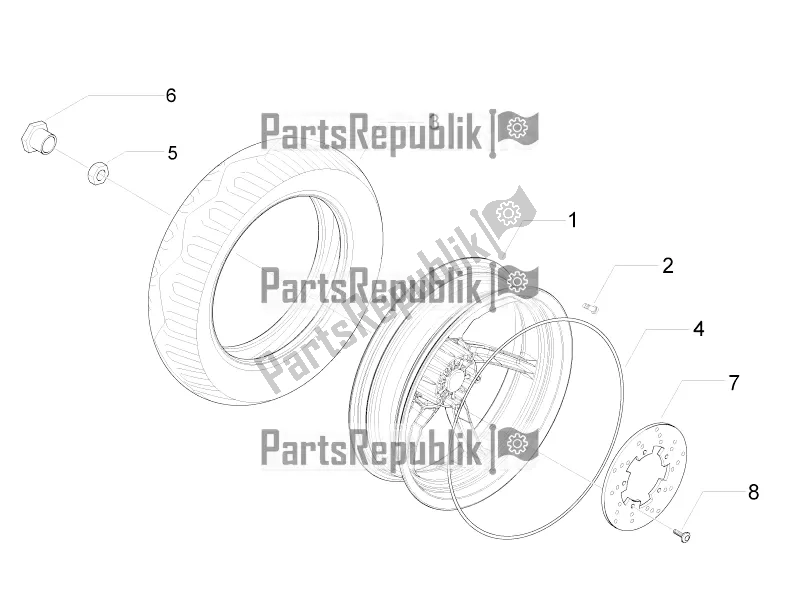 Toutes les pièces pour le Roue Arrière du Gilera Runner 50 SP 2018