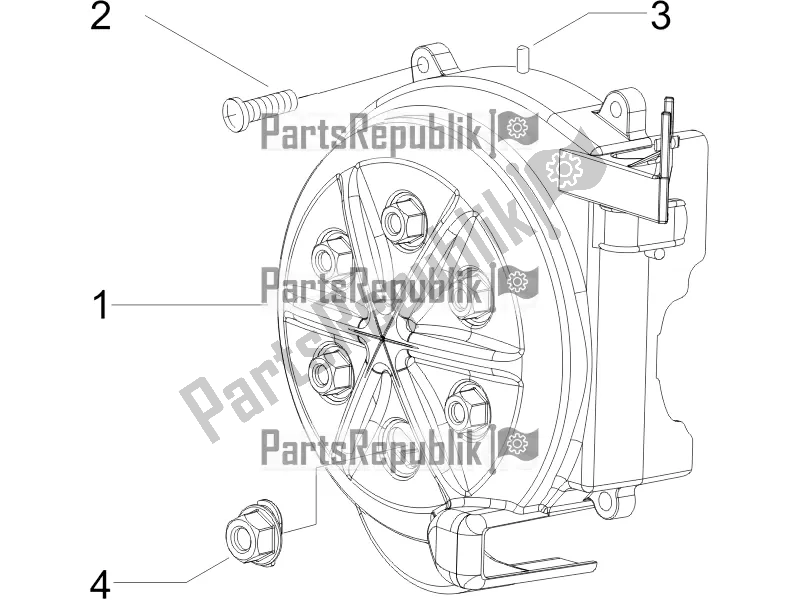 Toutes les pièces pour le Couvercle Magnéto Volant - Filtre à Huile du Gilera Runner 50 SP 2019