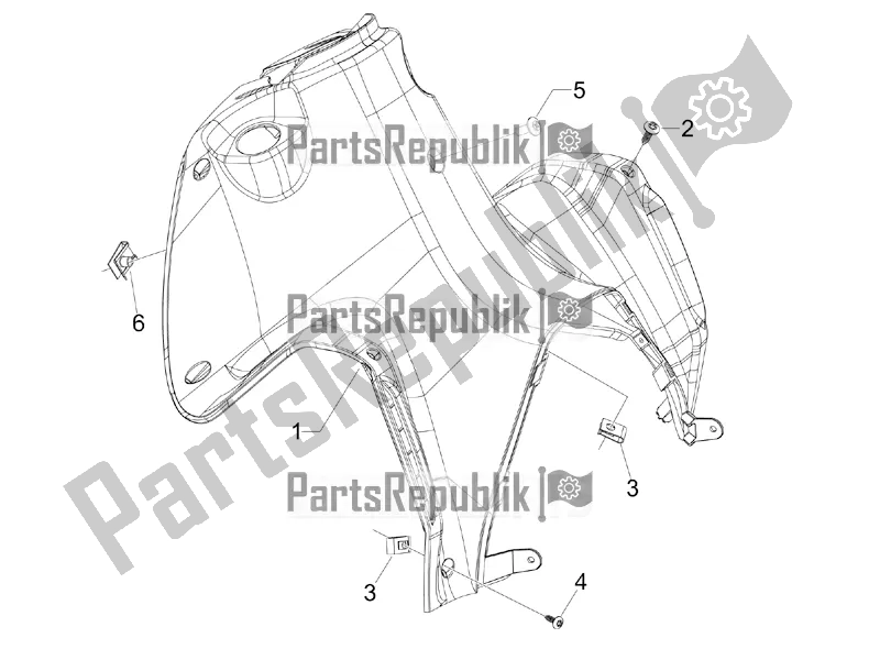 Todas as partes de Porta-luvas Frontal - Painel De Proteção Do Joelho do Gilera Runner 50 SP 2019