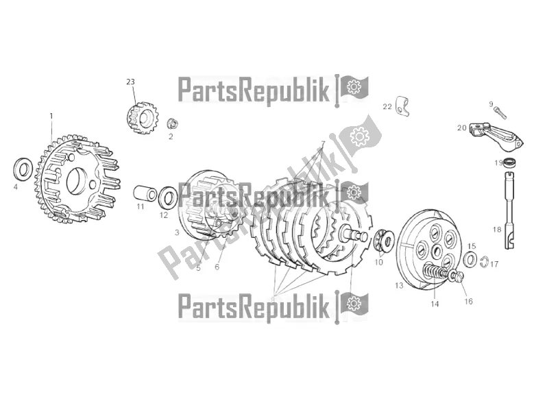 All parts for the Clutch of the Gilera SMT 50 2016