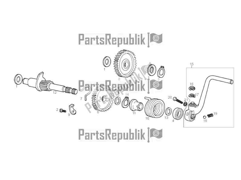Todas las partes para Eje De Arranque de Gilera SMT 50 2017