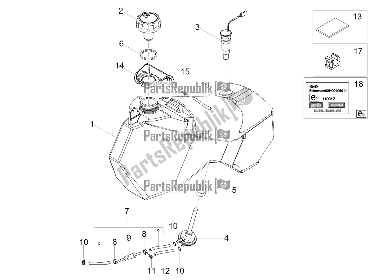 Toutes les pièces pour le Réservoir D'essence du Gilera SMT 50 2018