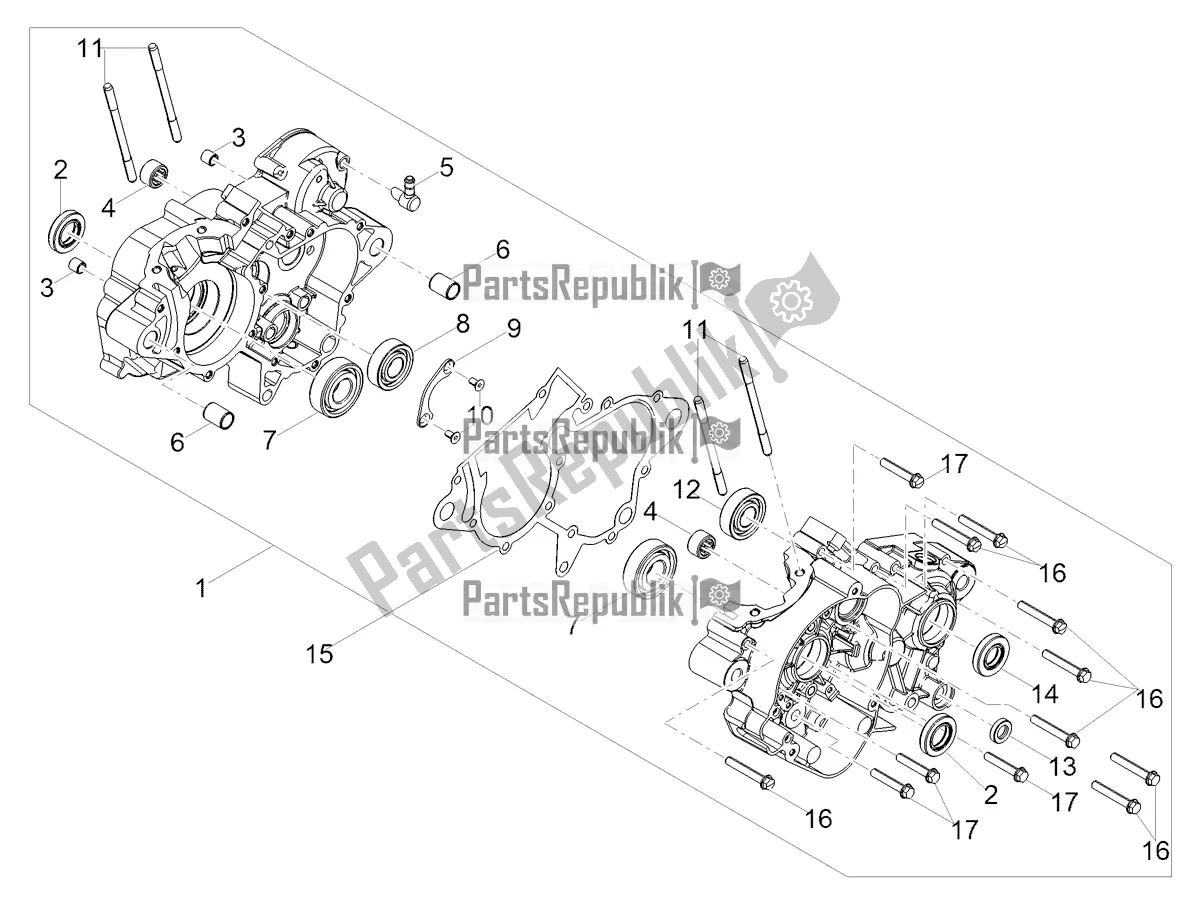 All parts for the Crankcases I of the Gilera SMT 50 2019
