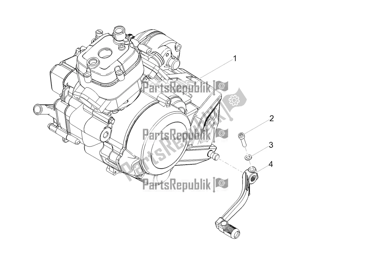 All parts for the Engine-completing Part-lever of the Gilera SMT 50 2019