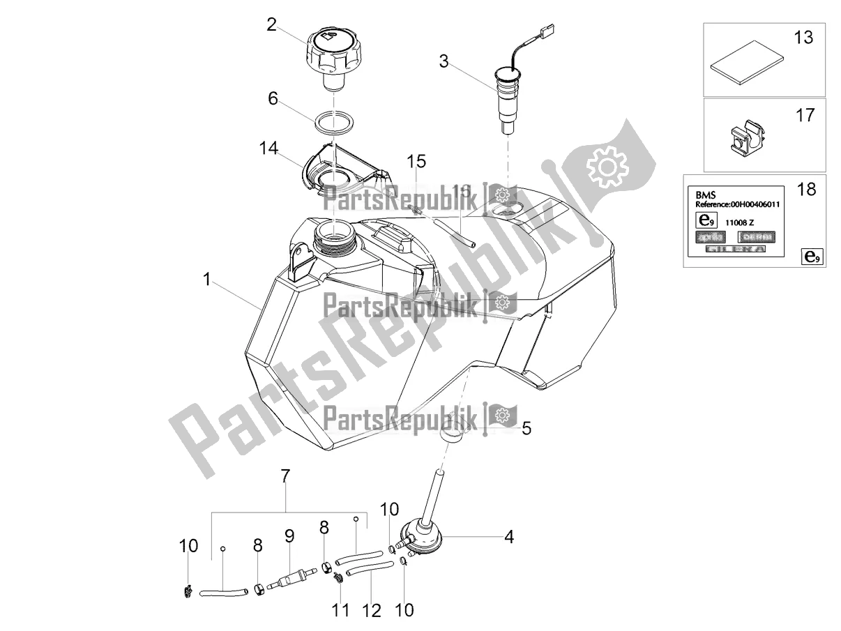 Todas las partes para Depósito De Combustible de Gilera SMT 50 2019