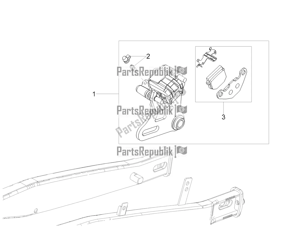 All parts for the Rear Brake Caliper of the Gilera SMT 50 2019