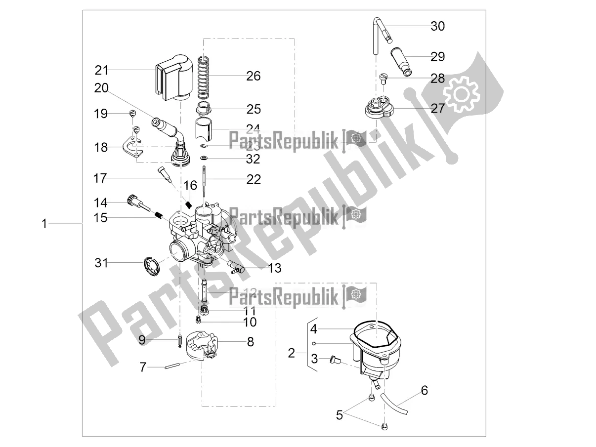 Todas las partes para Carburador de Gilera SMT 50 Drifting 2019