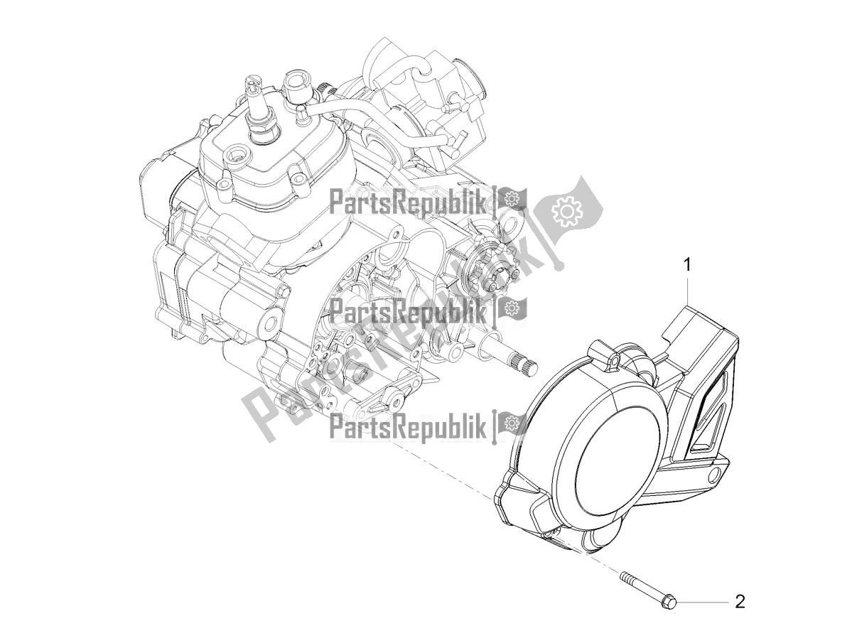 All parts for the Flywheel Cover of the Gilera SMT 50 Drifting 2019