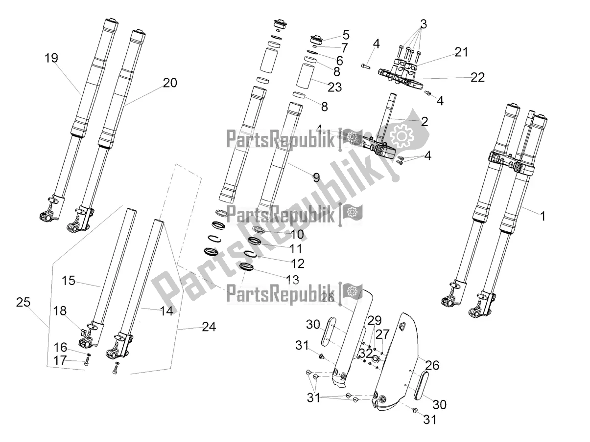 Todas las partes para Tenedor Frontal de Gilera SMT 50 Drifting 2019