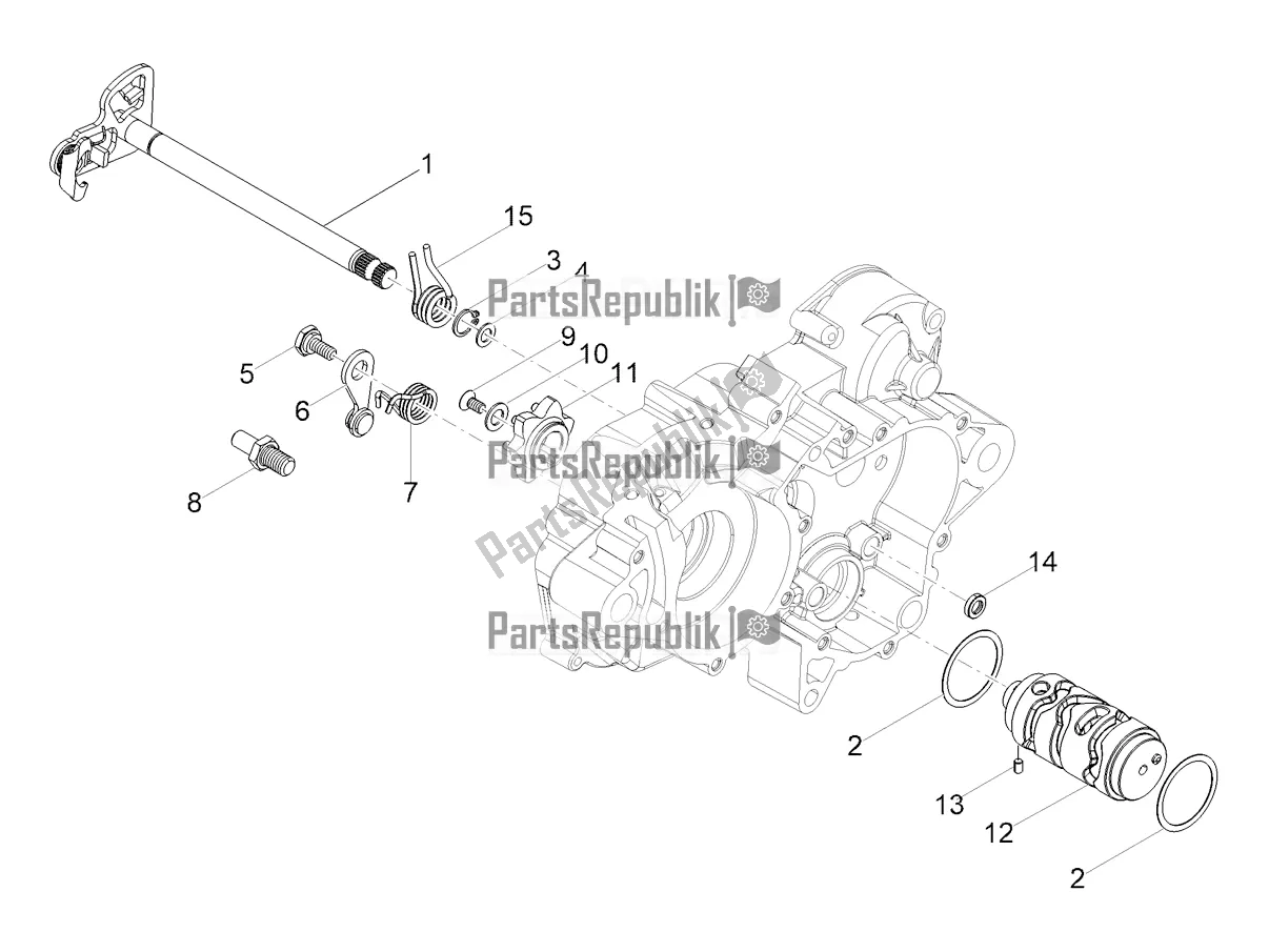 Tutte le parti per il Scatola Del Cambio / Selettore / Cambio del Gilera SMT 50 Drifting 2019