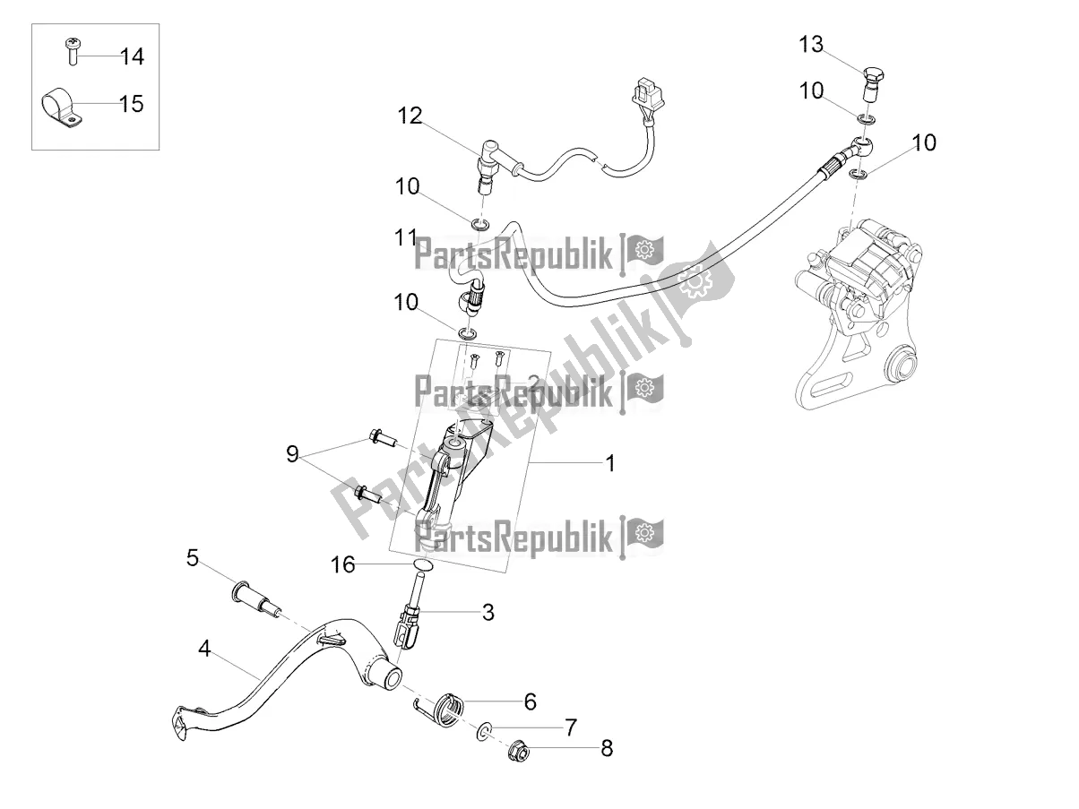 Toutes les pièces pour le Maître-cylindre Arrière du Gilera SMT 50 Drifting 2019