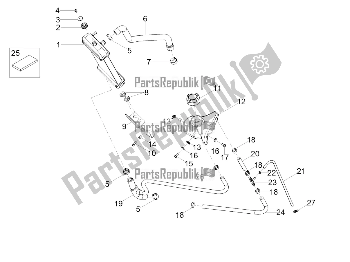 All parts for the Cooling System of the Gilera SMT 50 Drifting 2020
