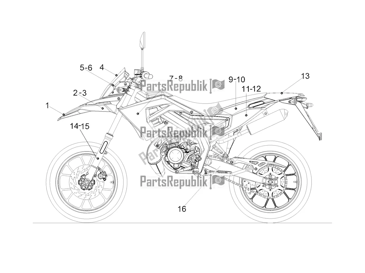 Alle onderdelen voor de Sticker van de Gilera SMT 50 Drifting 2021