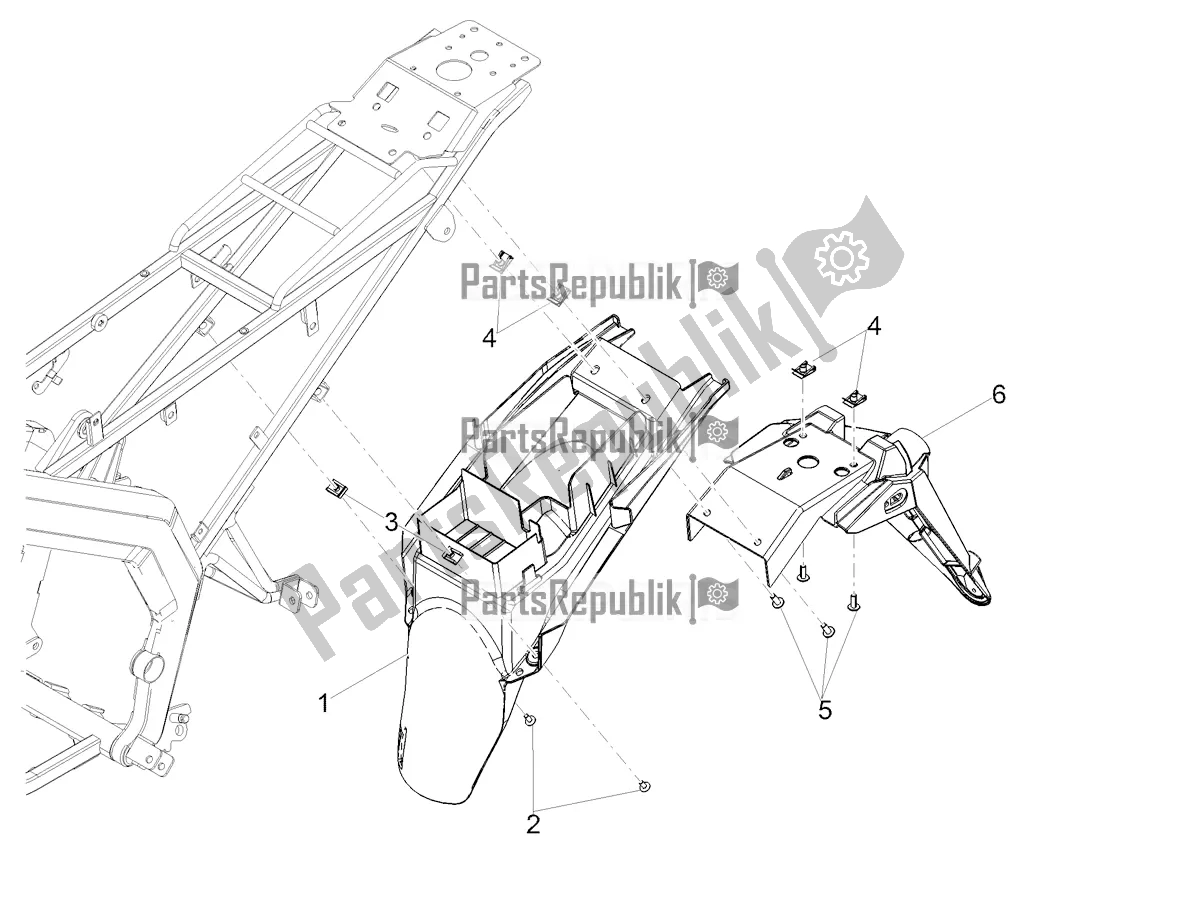 Tutte le parti per il Parafango Posteriore del Gilera SMT 50 Drifting 2021