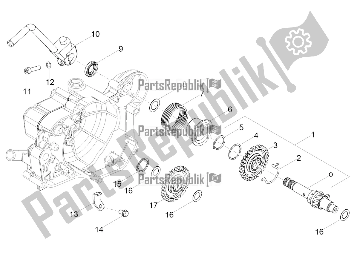 Alle onderdelen voor de Starter / Elektrische Starter van de Gilera SMT 50 Drifting 2021