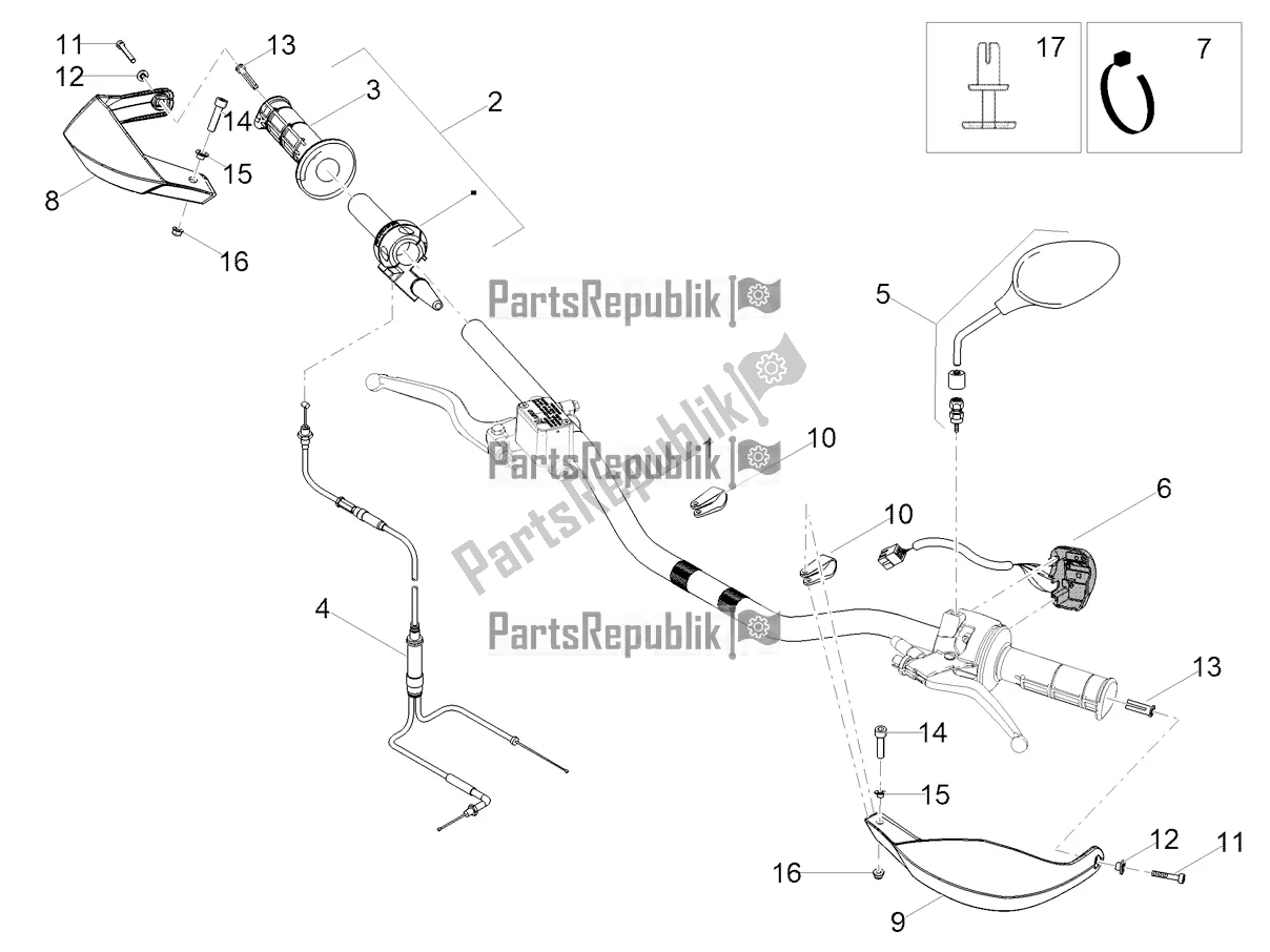 Todas las partes para Manillar - Controles de Gilera SMT 50 Drifting 2022