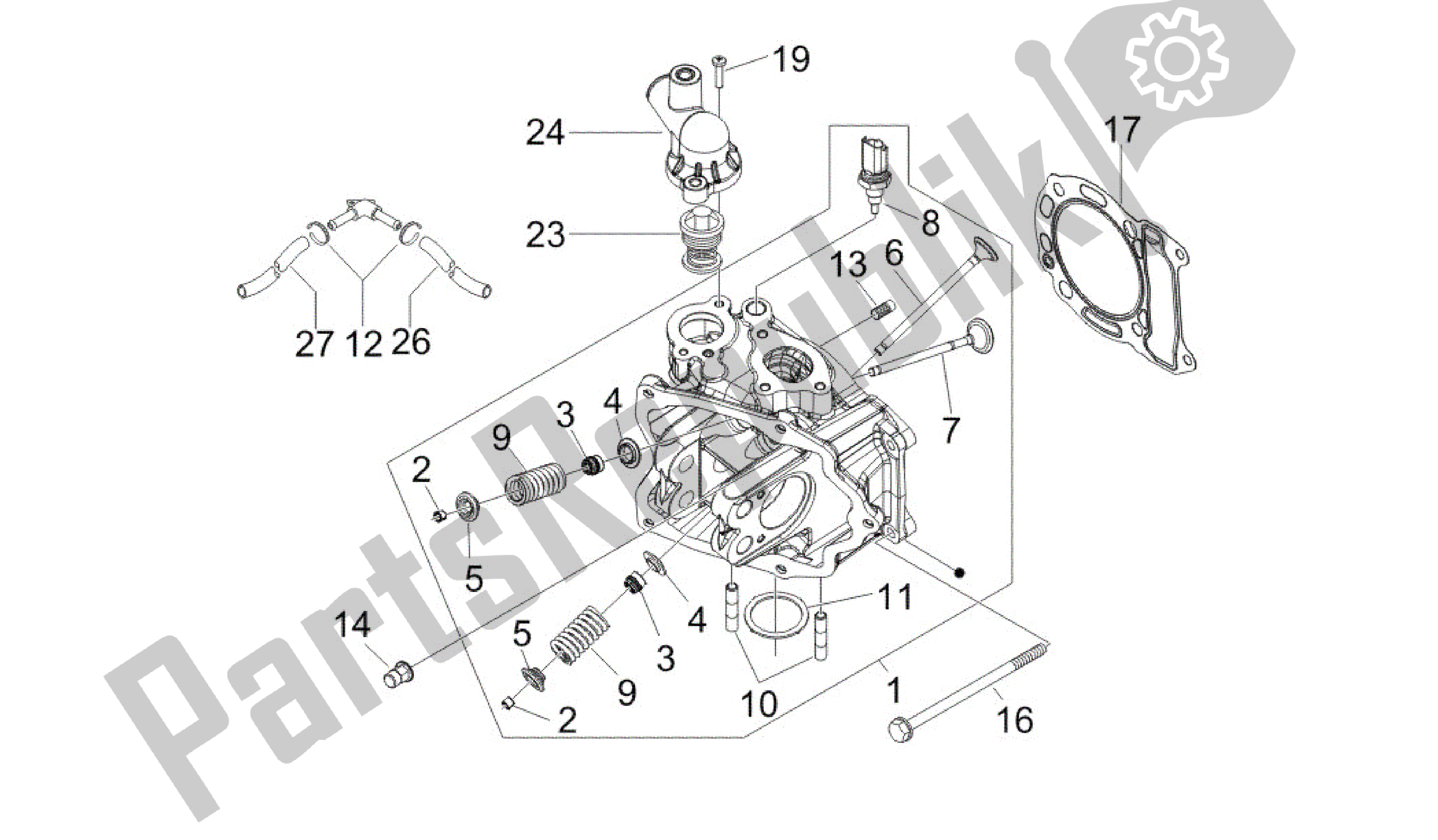 Toutes les pièces pour le Unité De Tête - Valve du Gilera Runner 200 2005 - 2011