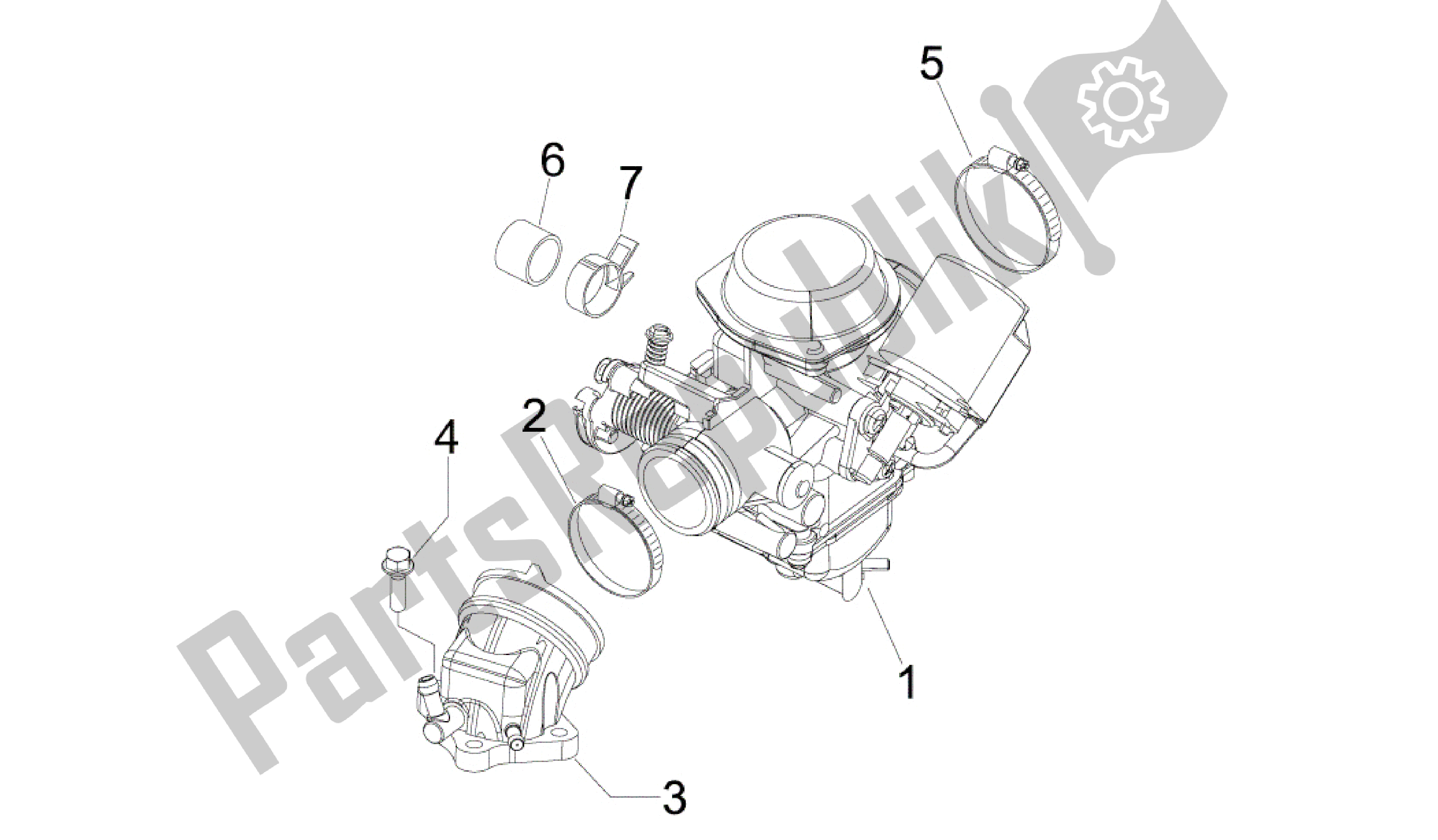 Tutte le parti per il Gruppo Carburatore - Raccordo del Gilera Runner 200 2005 - 2011