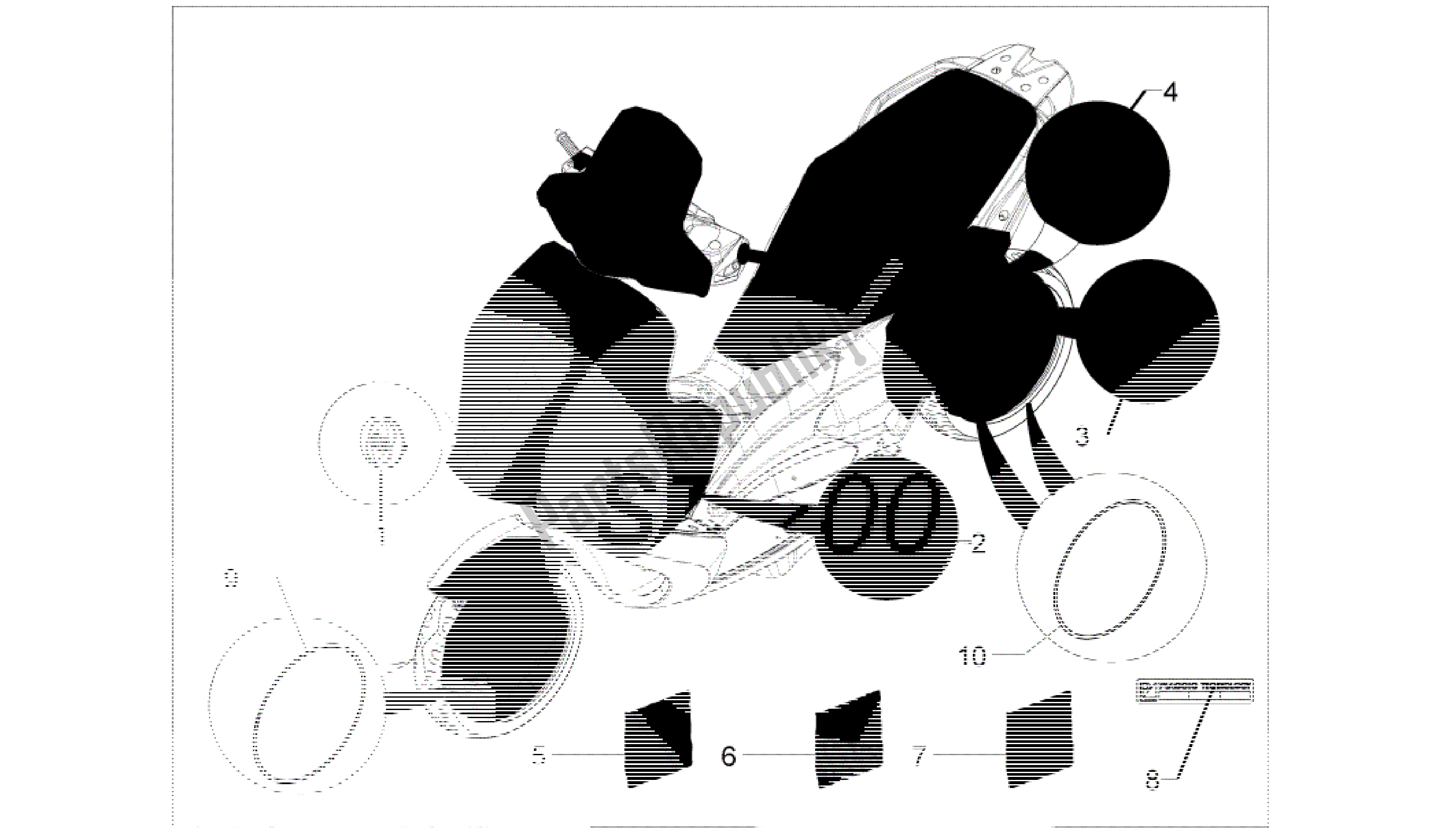 All parts for the Plates - Emblems of the Gilera Runner 200 2005 - 2011