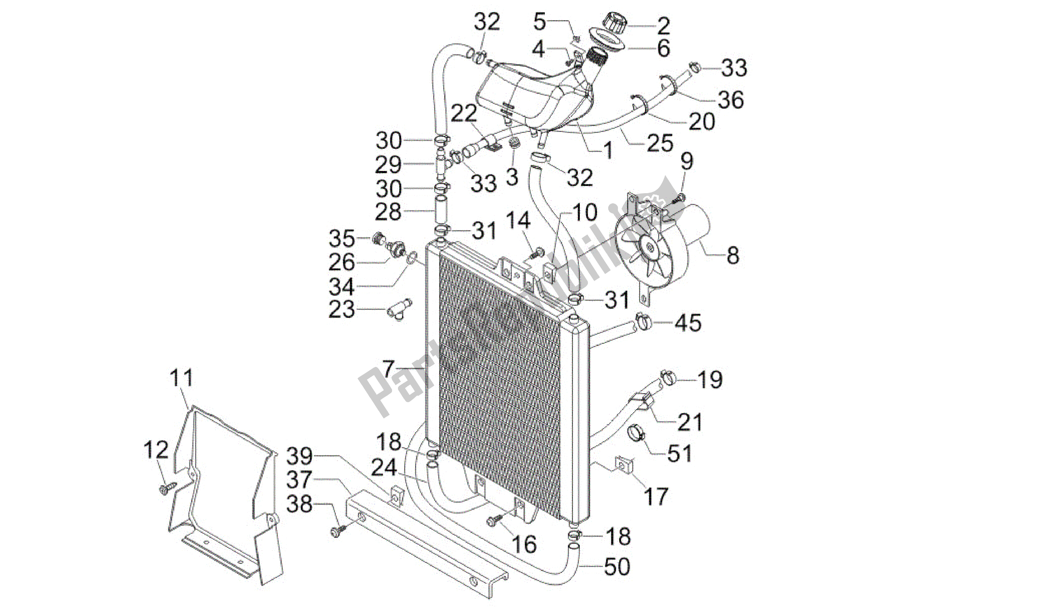 Todas las partes para Sistema De Refrigeración de Gilera Runner 200 2005 - 2011