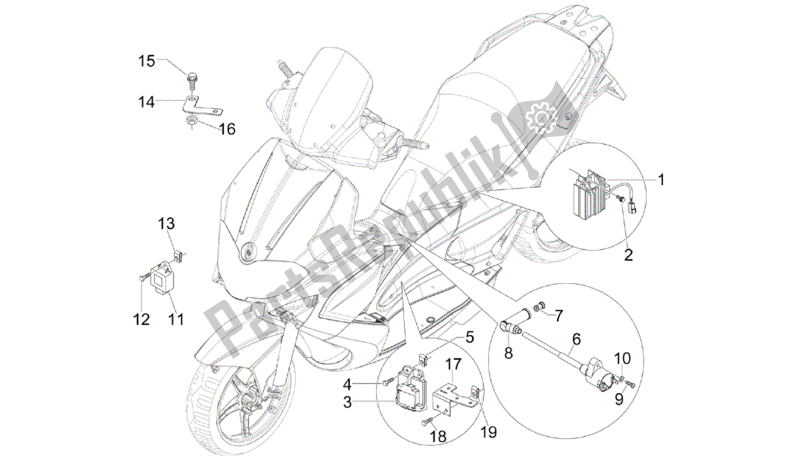 Toutes les pièces pour le Régulateurs De Tension - Unités De Commande électronique (ecu) - H. T. Bobine du Gilera Runner 200 2005 - 2011