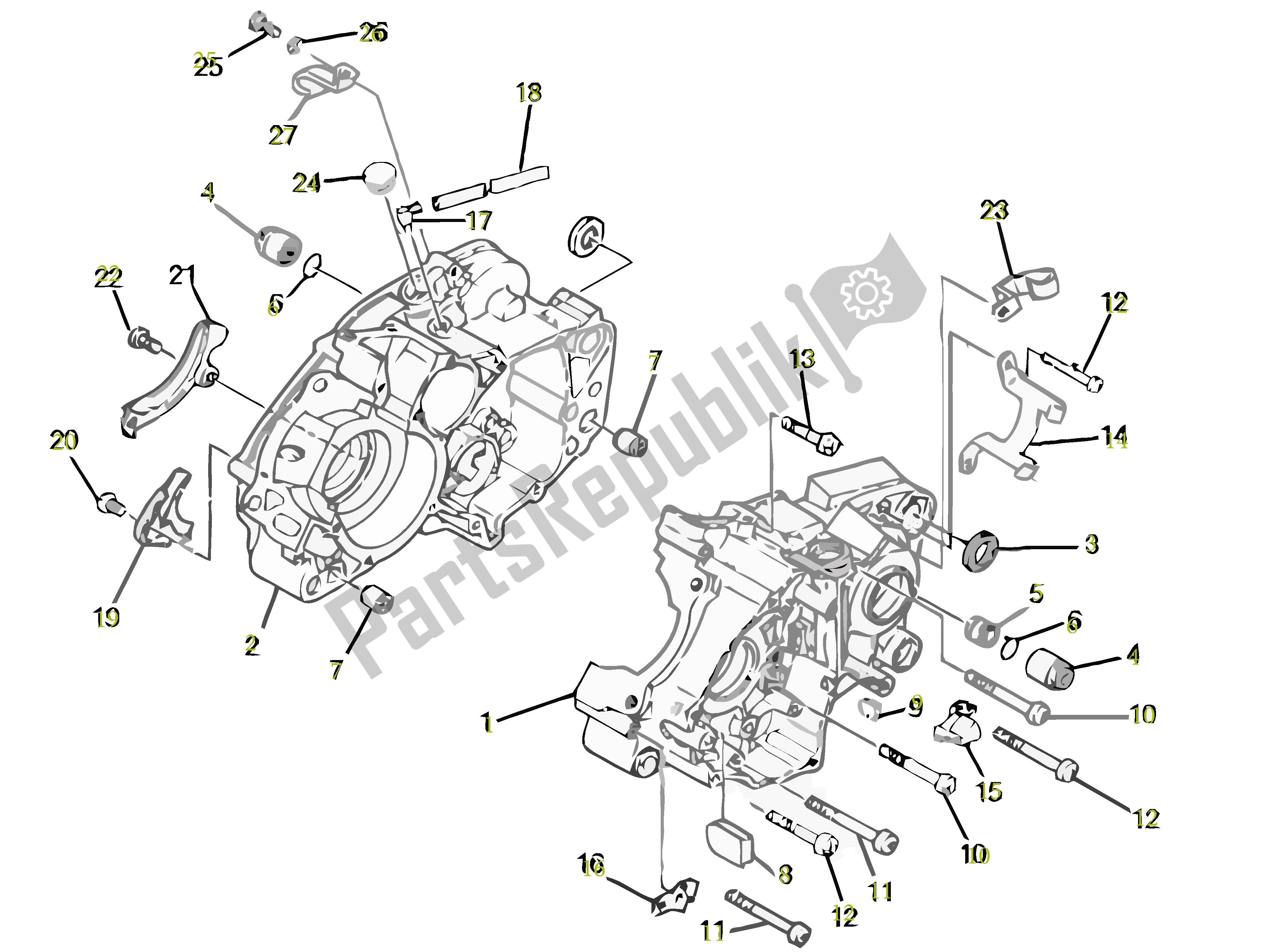 All parts for the Carter of the Gilera SC 125 2007 - 2015
