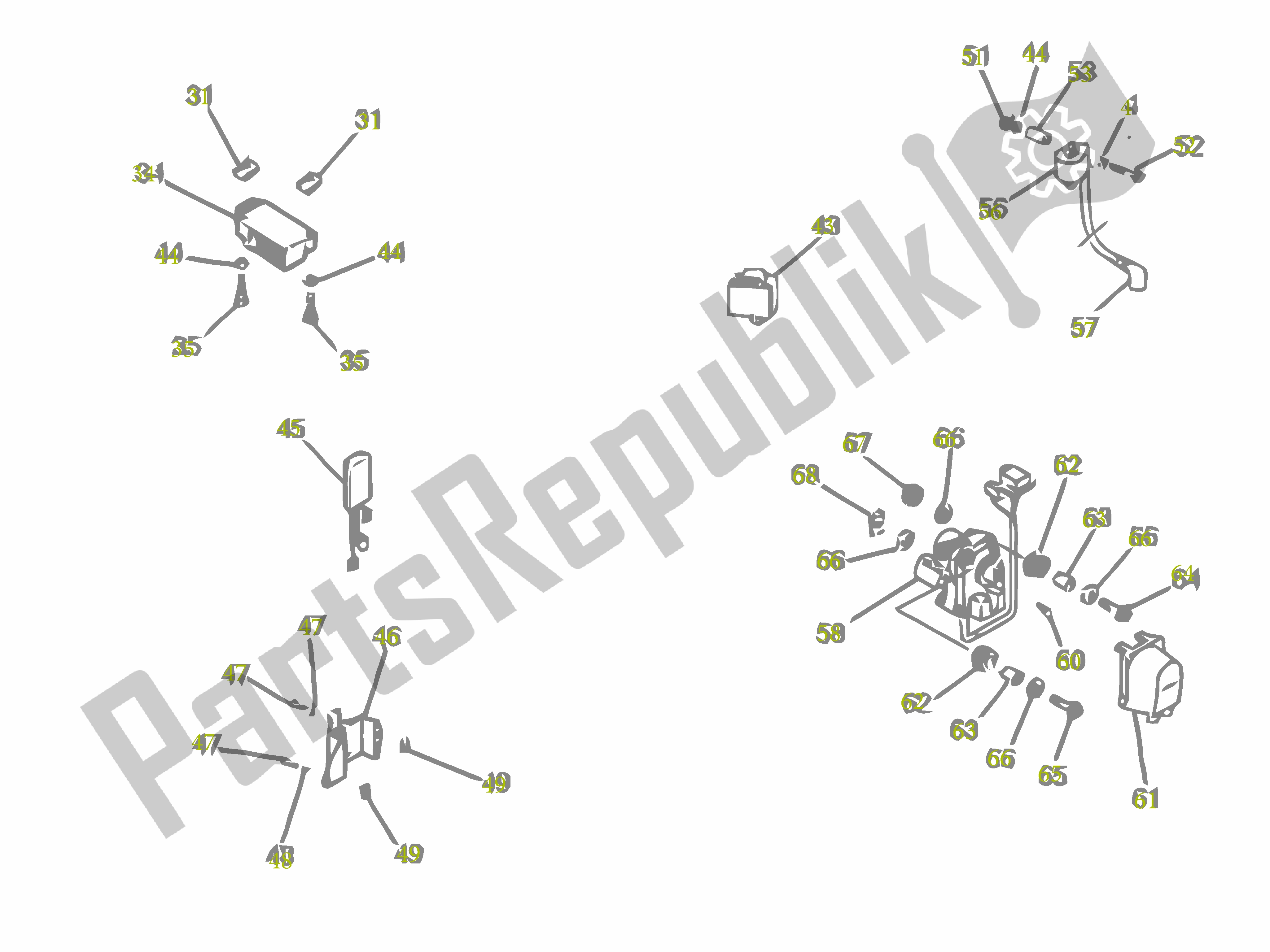 All parts for the Regelaar - Stuurapparaat - Bobine of the Gilera SC 125 2007 - 2015