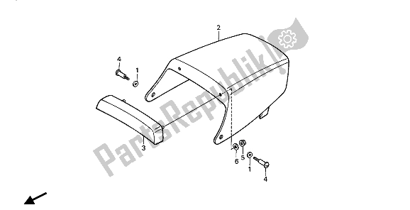 Todas las partes para Asiento Trasero de Honda XBR 500 1987