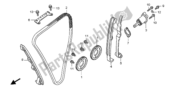 Todas las partes para Cadena De Levas Y Tensor de Honda CB 1300 SA 2009