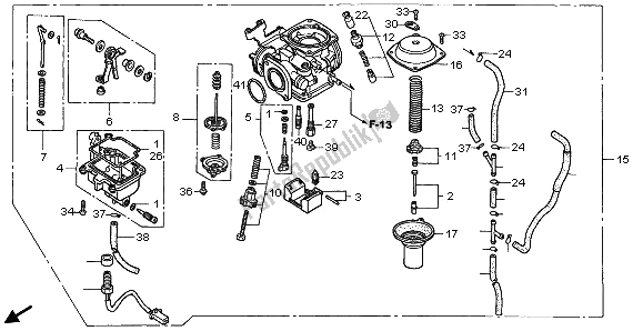 Todas las partes para Carburador de Honda CMX 250C 1996