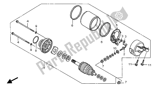 Todas las partes para Motor De Arranque de Honda XL 125V 2001