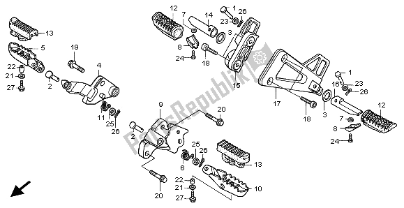 Tutte le parti per il Passo del Honda XRV 750 Africa Twin 1999