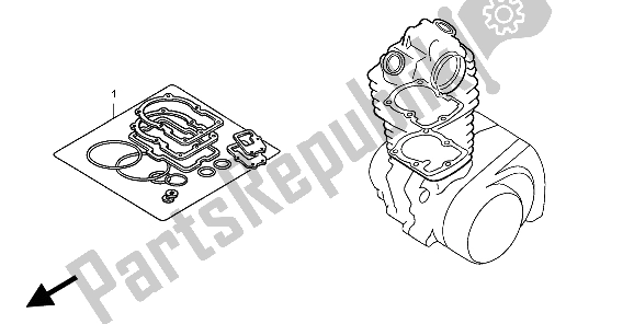 All parts for the Eop-1 Gasket Kit A of the Honda XR 400R 1999