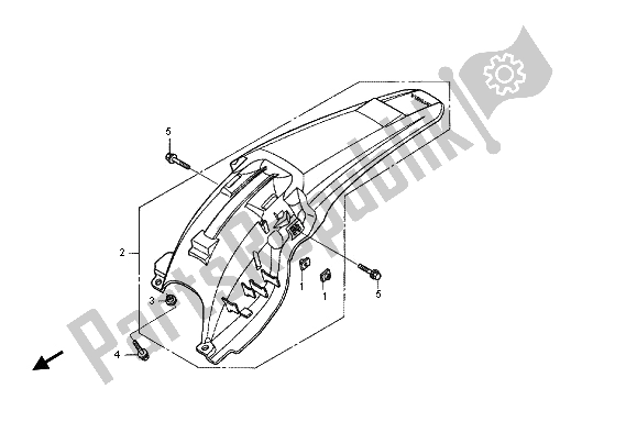 All parts for the Rear Fender of the Honda CRF 450X 2012