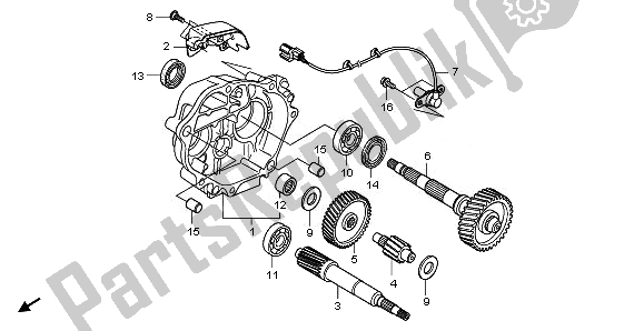 All parts for the Transmission of the Honda NSS 250A 2008