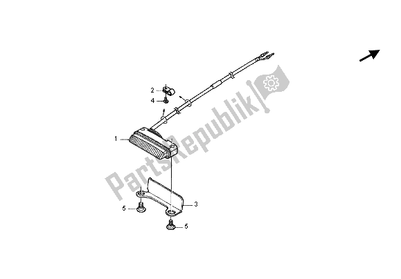 All parts for the Taillight of the Honda CRF 450X 2012