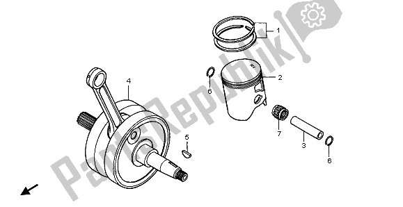 Todas las partes para Cigüeñal de Honda CR 250R 1997