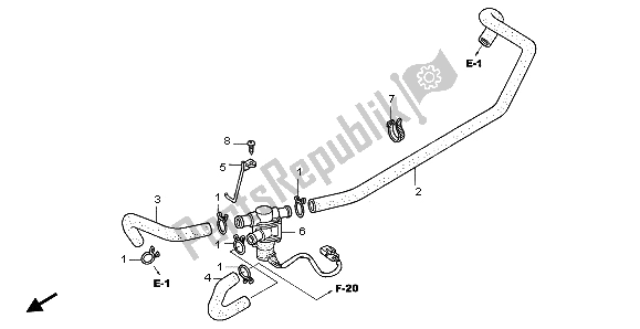 Tutte le parti per il Valvola Di Aspirazione Dell'aria del Honda VFR 800 FI 1999