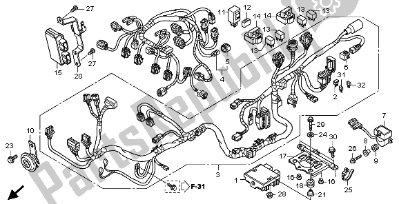 Todas las partes para Arnés De Cables de Honda CB 600 FA Hornet 2009