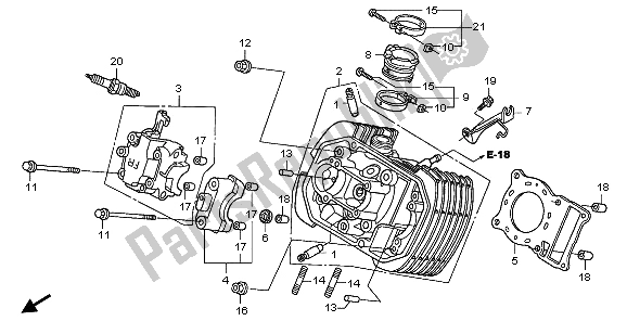 Todas las partes para Culata Delantera de Honda XL 125V 2006