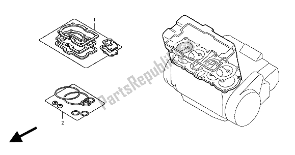 Tutte le parti per il Kit Di Guarnizioni Eop-1 A del Honda CBR 900 RR 2000