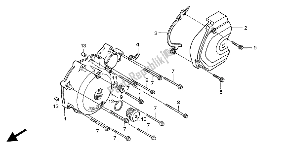 Toutes les pièces pour le Couvercle De Carter Gauche du Honda XL 650V Transalp 2004